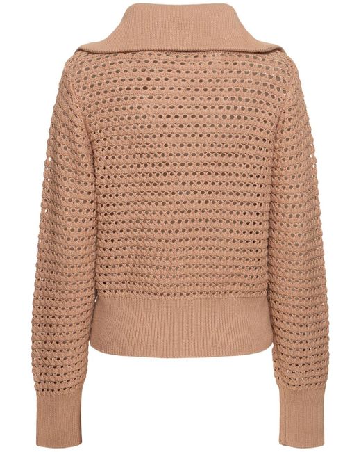 Varley Natural Eloise Full Knit Zip Up Sweater