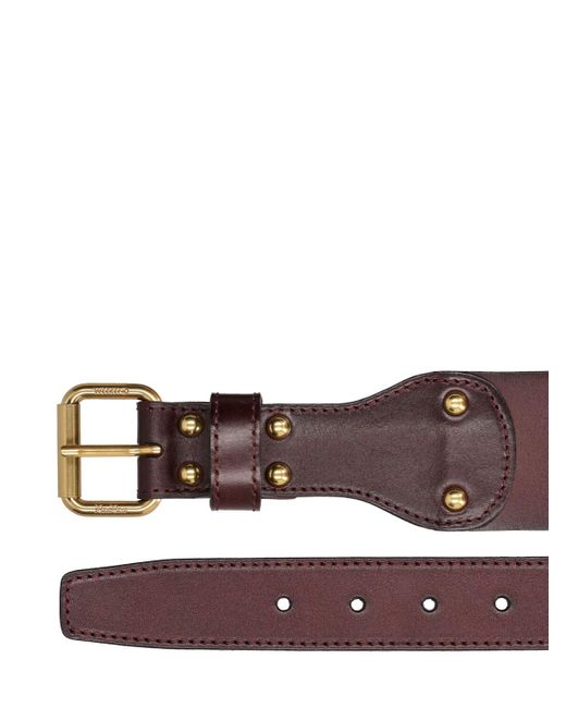 Weekend by Maxmara Brown 5.5 Cm Corone Leather Belt