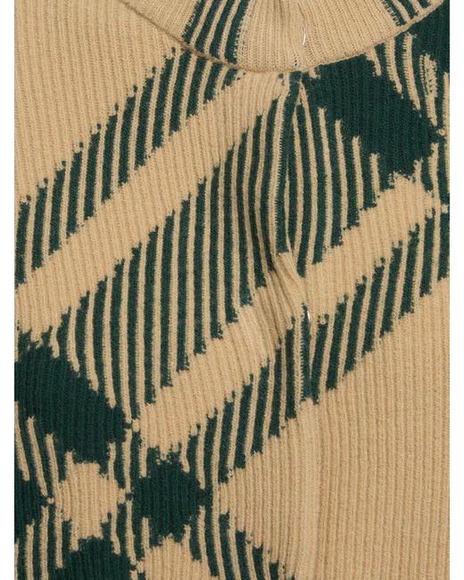 Burberry Green Wool Blend Knit Cardigan
