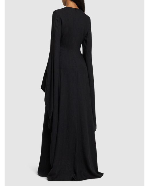 Vestido de lana de manga larga Gabriela Hearst de color Black