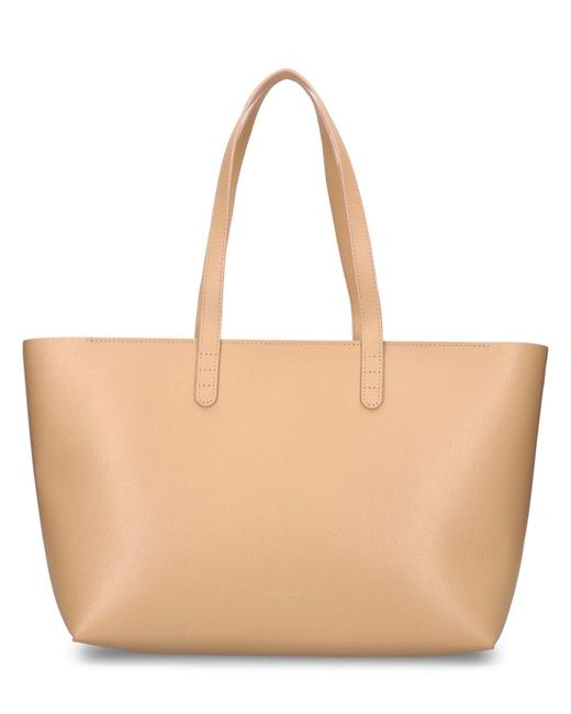 Mansur Gavriel Small Leather Zip Tote in Natural Lyst
