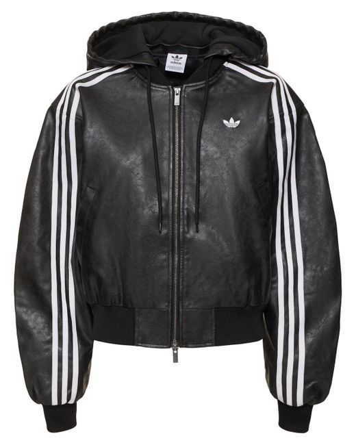 Adidas Originals フード付きカジュアルジャケット Black