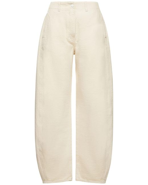 Made In Tomboy Isabelle Cotton Denim Jeans in Natural | Lyst
