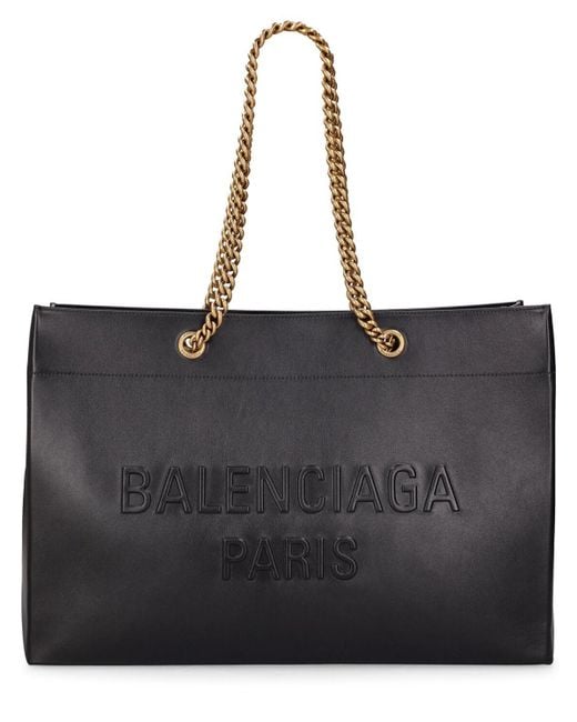 Balenciaga Black Large Duty Free Leather Tote Bag