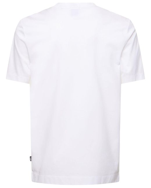 Camiseta de algodón Boss de hombre de color White