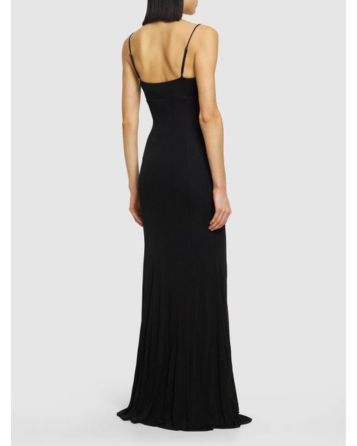 Staud Black Lauren Viscose Long Dress