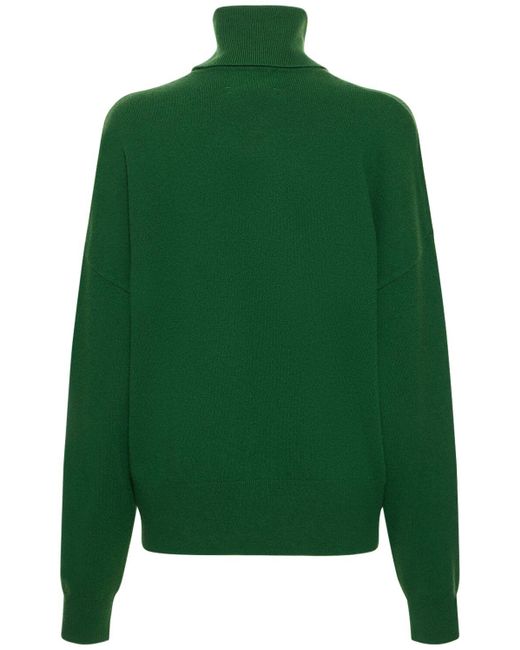 Extreme Cashmere Green Jill Cashmere Blend Turtleneck Sweater