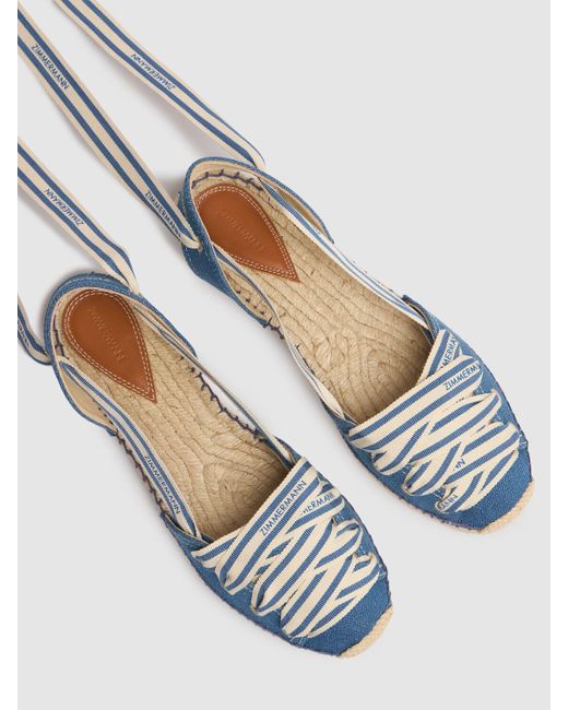 Zimmermann Blue 10Mm Sol Flat Espadrilles Den