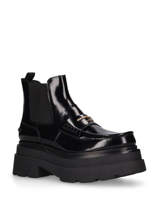 Alexander Wang Black 75Mm Carter Brushed Leather Ankle Boots