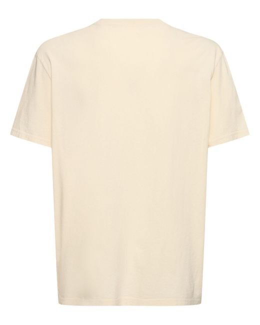 Isabel Marant Natural Hugo Logo Print Cotton Jersey T-shirt for men