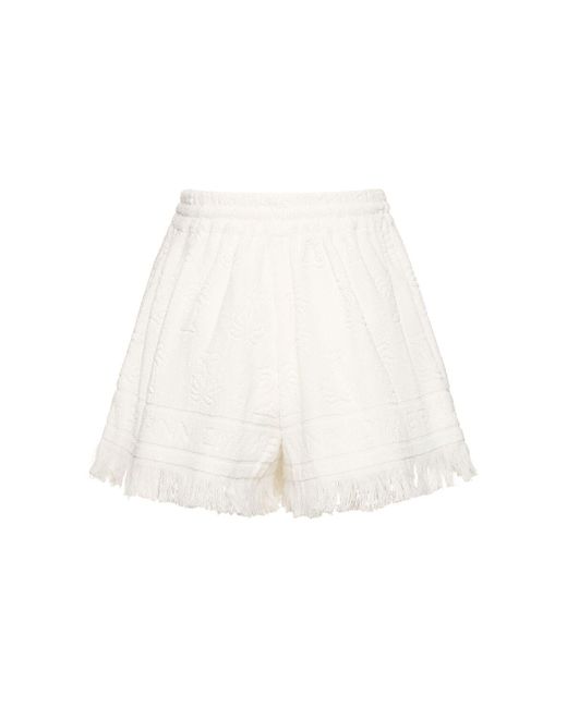 Shorts alight in cotone di Zimmermann in White