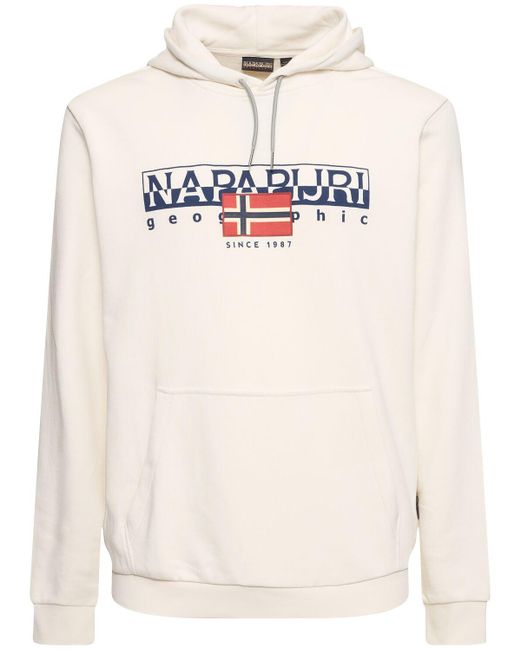 Napapijri Baumwoll-hoodie "b-aylmer" in White für Herren