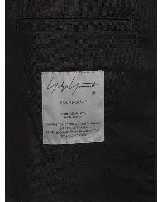 Chaleco de lino y viscosa Yohji Yamamoto de hombre de color Black