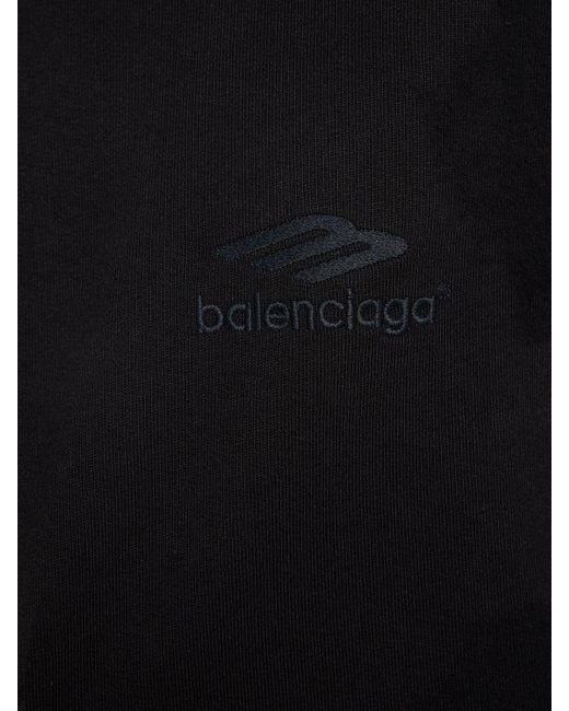 Balenciaga Black Logo Printed Cotton Zip Hoodie