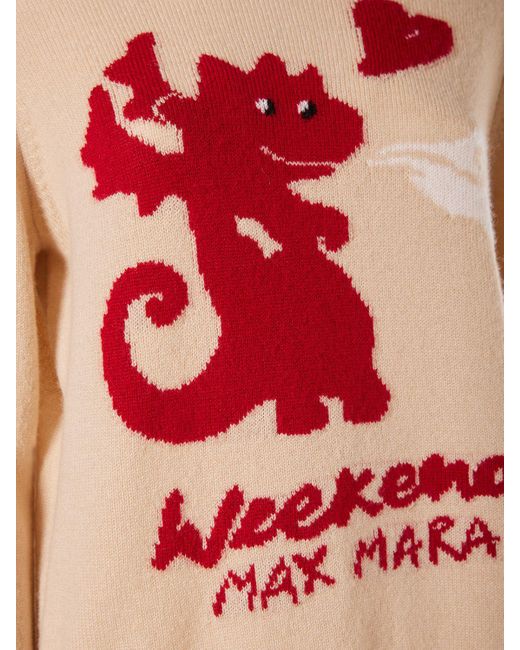 Suéter de punto con logo Weekend by Maxmara de color Pink