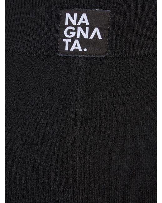 Nagnata Black Shorts Aus Wollmischung "retro"