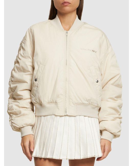 Isabel Marant Natural Bessimega Cotton-Blend Bomber Jacket