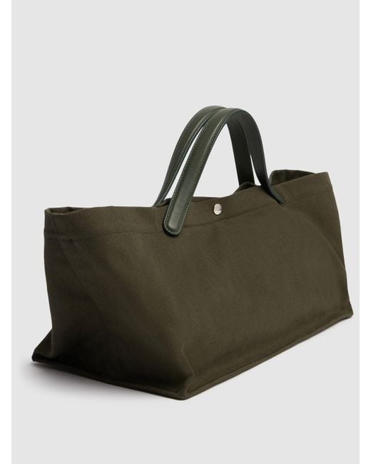 The Row Brown Idaho Canvas Top Handle Bag