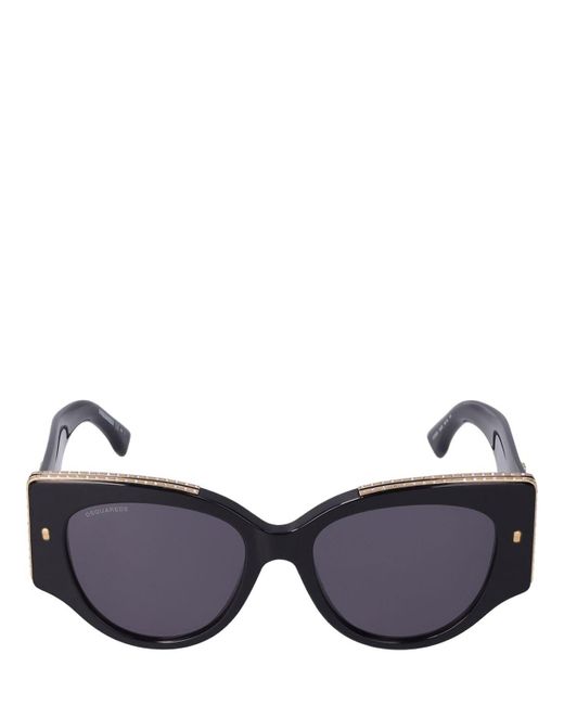 DSquared² D2 Cateye Acetate Sunglasses in Black/Grey (Black) Lyst