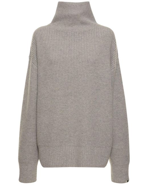 Extreme Cashmere Gray Nisse Turtleneck Cashmere Sweater