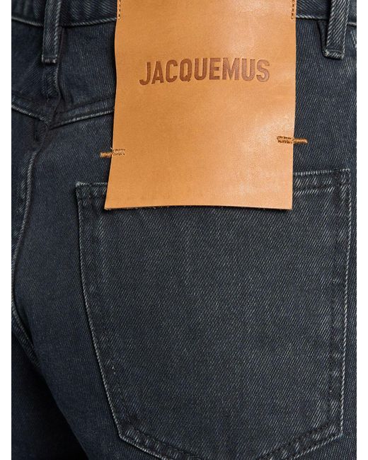 Jeans vita alta le de-nîmes droit di Jacquemus in Blue