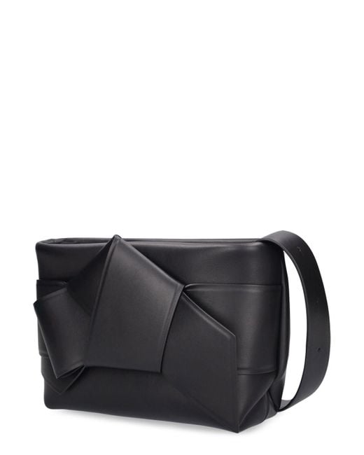 Acne Gray Musubi Leather Shoulder Bag