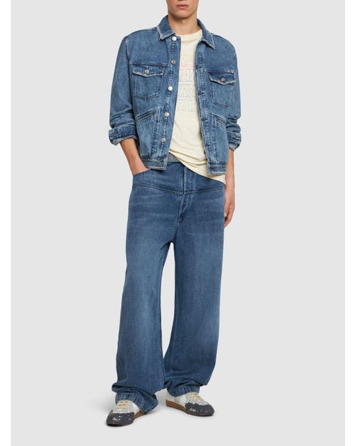 Jeans larghi teren in lyocell e cotone di Isabel Marant in Blue da Uomo