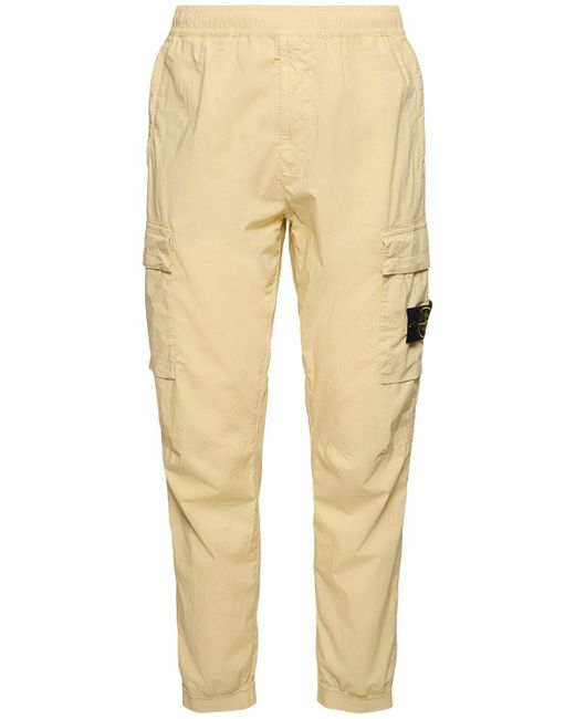 Stone Island Natural Brushed Cotton Sweatpants for men