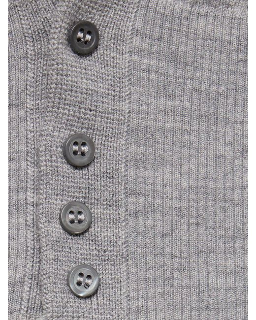 Pull-over en maille de laine le pull rica Jacquemus en coloris Gray