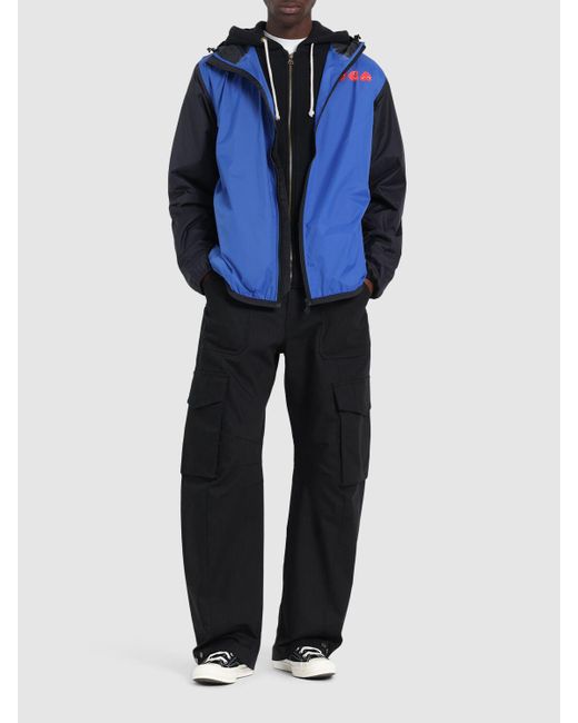 Chaqueta con capucha y logo de x K-Way COMME DES GARÇONS PLAY de hombre de color Blue