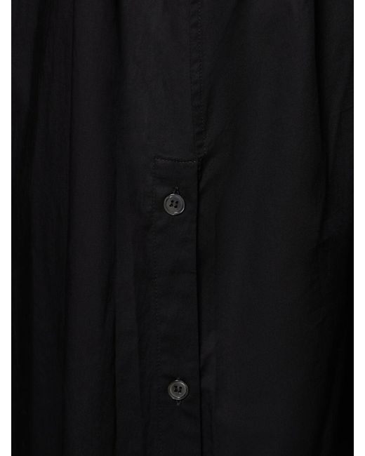 Soeur Black Arielle Strapless Slit Cotton Midi Dress