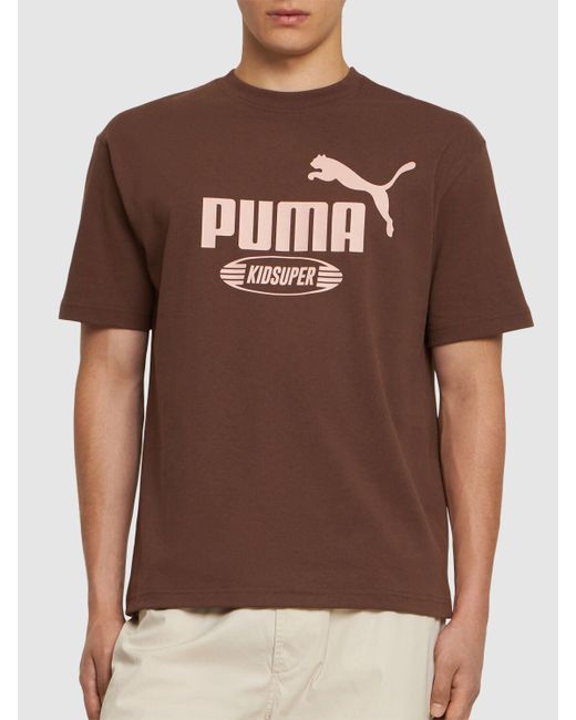 PUMA Baumwoll-t-shirt "kidsuper Studios" in Brown für Herren
