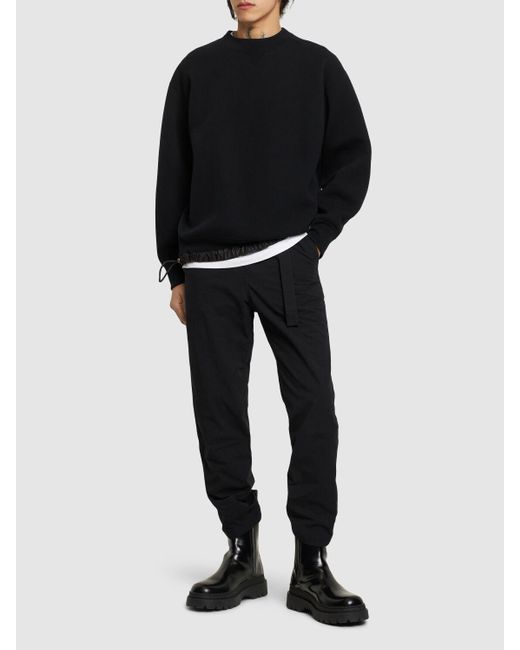 Pantaloni in cotone e nylon ripstop di Sacai in Black da Uomo