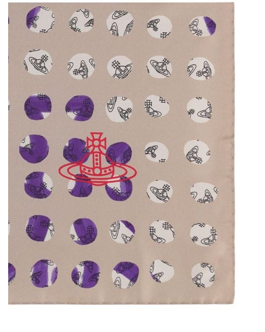 Foulard carré en soie dots pocket Vivienne Westwood en coloris Pink