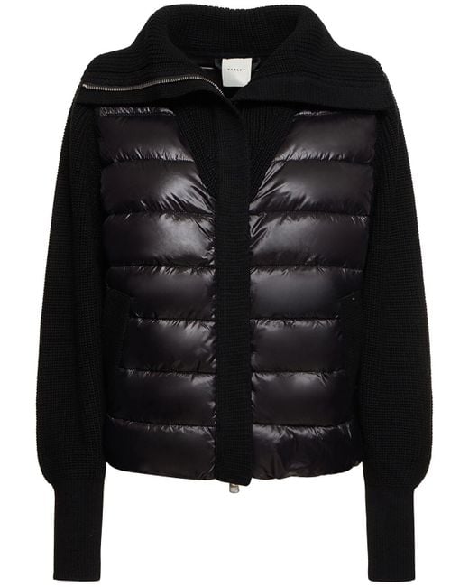 Varley Black Montrose Zip-Up Jacket W/ Knit Sleeves
