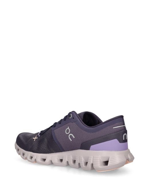 On Shoes Purple Cloud X 3 Sneakers
