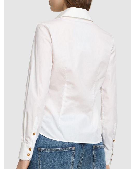 Camicia toulouse in popeline di cotone / logo di Vivienne Westwood in White