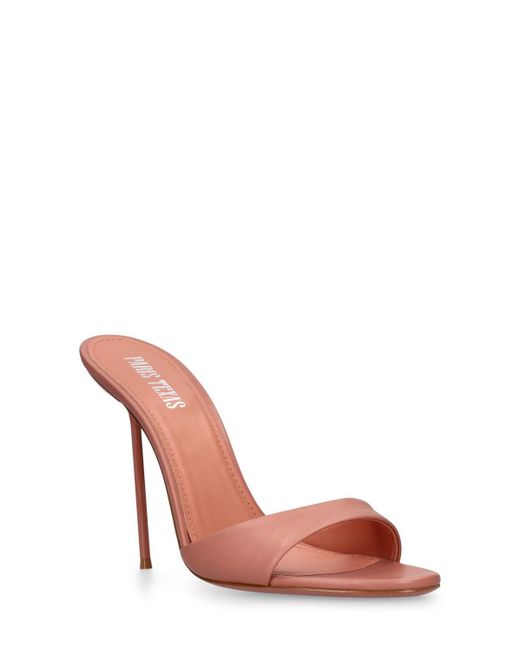 Zapatos mules de piel 105mm Paris Texas de color Pink