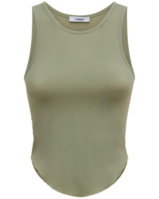 Miaou Synthetic Jinx Stretch Nylon Tank Top in Green - Lyst