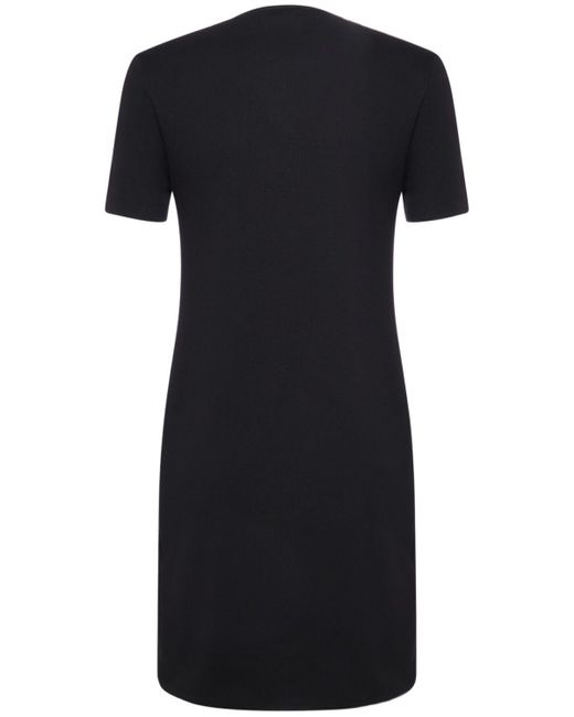 Moncler Black Cotton Blend Polo Shirt Dress