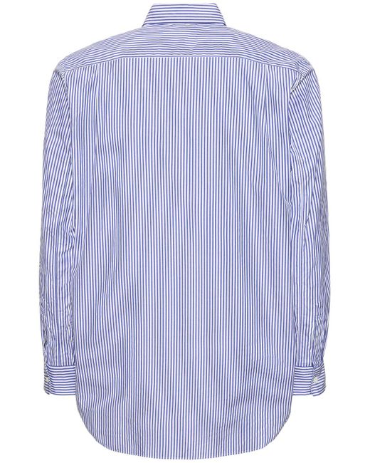 COMME DES GARÇONS PLAY Blue Play Cotton Striped Shirt for men