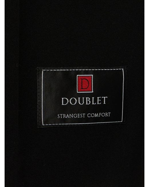 Pantalon ajusté en laine Doublet pour homme en coloris Black