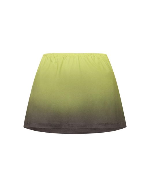 GIMAGUAS Green Alba Degradé Jersey Mini Skirt