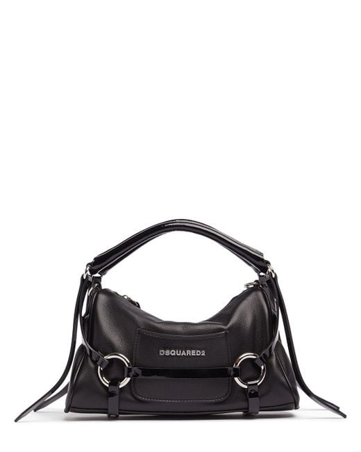 DSquared² Black Bondage Leather Shoulder Bag