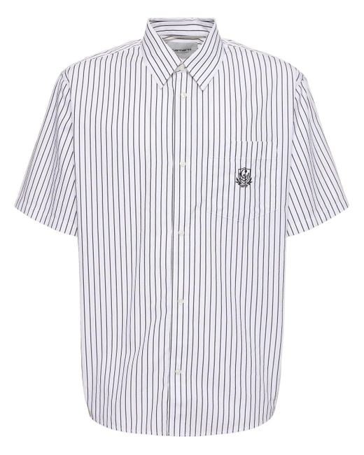Carhartt White Short Sleeve Linus Shirt for men