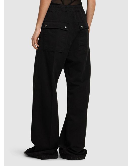 Pantalon ample zippé en nylon Rick Owens en coloris Black