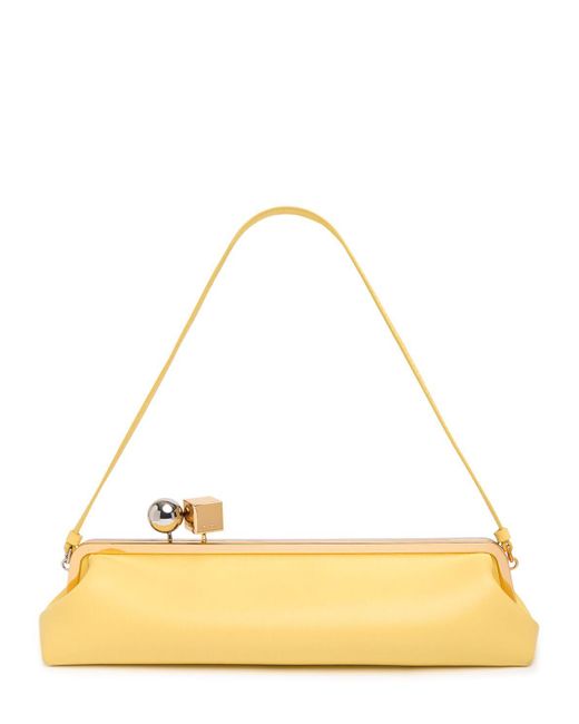 Jacquemus Natural La Pochette Salon Leather Shoulder Bag