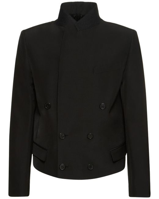 JW Anderson Double Breasted Boxy Fit Jacket in Black for Men | Lyst