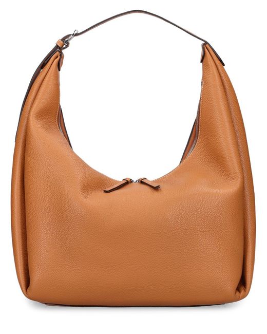 Totême  Brown Belt Hobo Leather Shoulder Bag