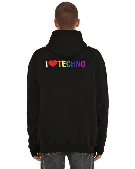メンズ Balenciaga I Love Techno スウェットシャツ Black